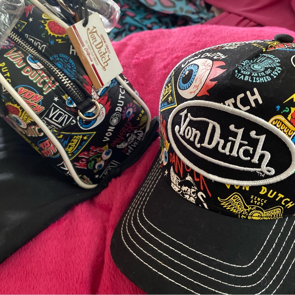 NWT AUTHENTIC BON DUTCH TRUCKER AND BOWLING SET “ALL OVER JACK PRINT”